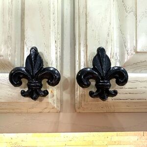 Black Fleur-de-Lis Door Knob cast iron